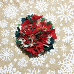 ［限定4点］布リースブローチ（X'mas） 2枚目の画像