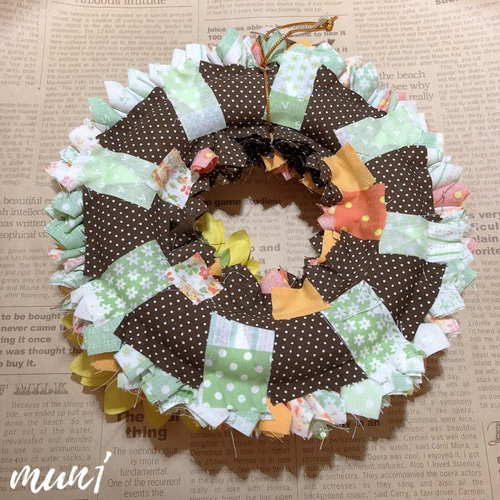 数量限定】紫陽花リース（パープル）紫陽花 リース 布リース