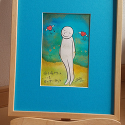 詩入り　インク原画③　離れている大切な人への贈り物に 4枚目の画像