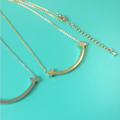 送無】2way Tネックレス ミディアム スワロ ハンドメイド スマイル