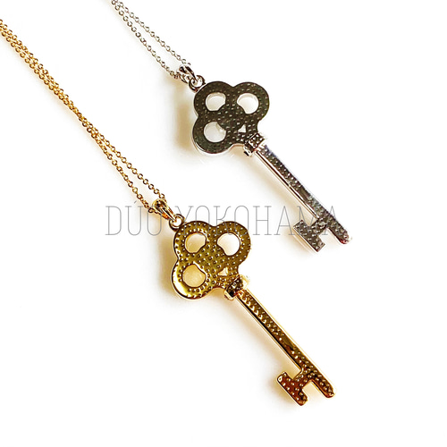 送料無料】キーネックレス スワロ ロングネックレス ニッケルフリー 鍵