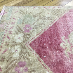 手織りトルコ絨毯 101x52cm ヴィンテージラグ 2枚目の画像