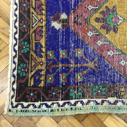 手織りトルコ絨毯 113x50cm ヴィンテージラグ 10枚目の画像