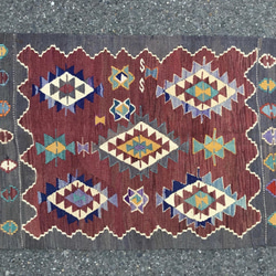 【送料無料】オールドキリム トルコ 手織り ヴィンテージ ラグ 107x67cm 8枚目の画像