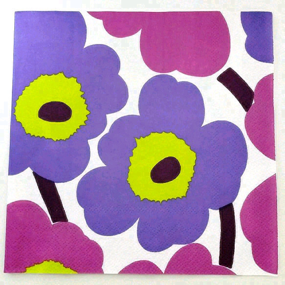 ペーパーナプキン 5枚SET（♡marimekko）☺おまけ付☺ 3枚目の画像