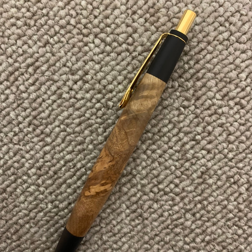 マーブルウッドボールペンorシャーペン 木軸 ペン・筆記用具 キツツキ