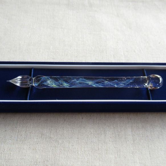 星空のガラスペン no.25 ペン・筆記用具 carrocro きゃろくろガラス