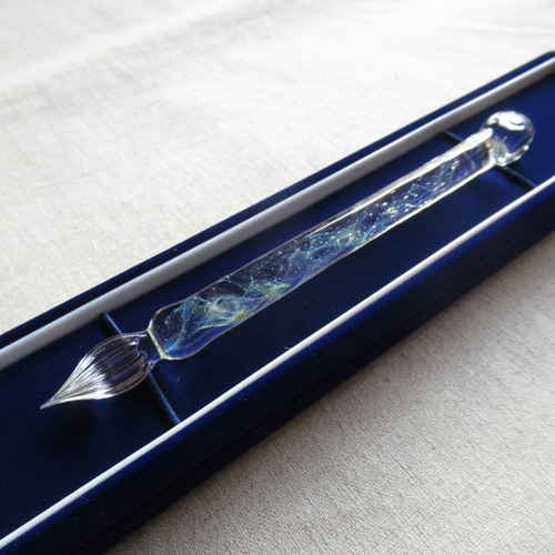 星空のガラスペン no.25 ペン・筆記用具 carrocro きゃろくろガラス