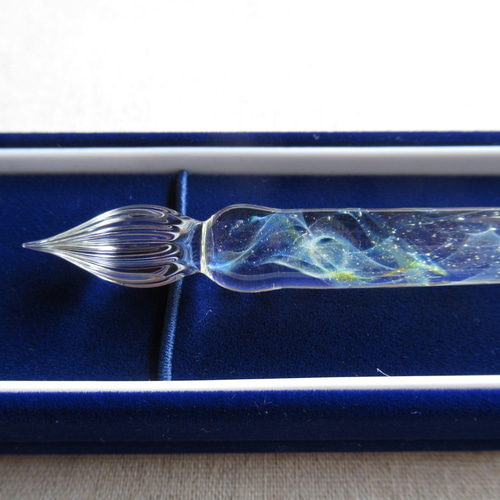 星空のガラスペン no.25 ペン・筆記用具 carrocro きゃろくろガラス