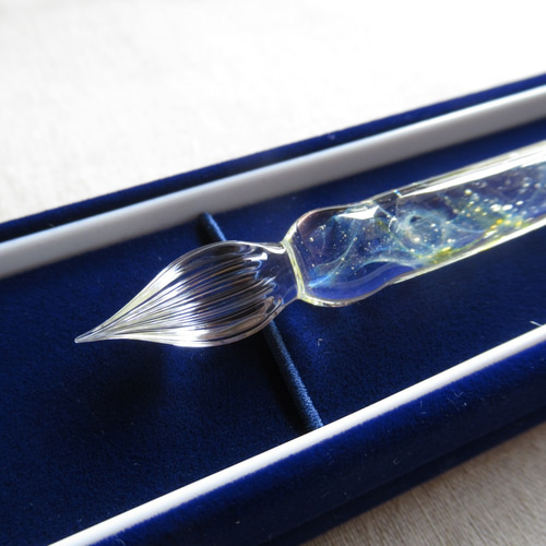 星空のガラスペン no.25 ペン・筆記用具 carrocro きゃろくろガラス