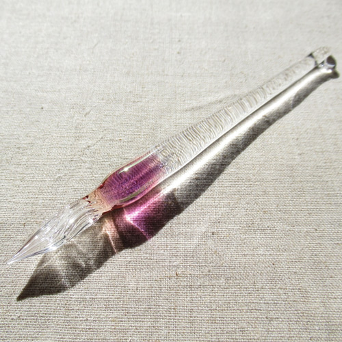 あやめ色のガラスペン ミドル no.1 ペン・筆記用具 carrocro きゃ