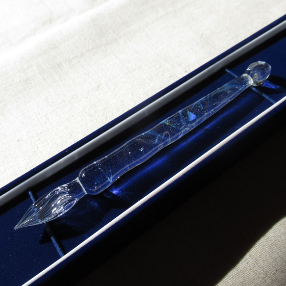 きゃらくろガラス工房 ガラスペン ガラスペン きゃろくろガラス工房 名残の雪 花 高級 日本製 あす