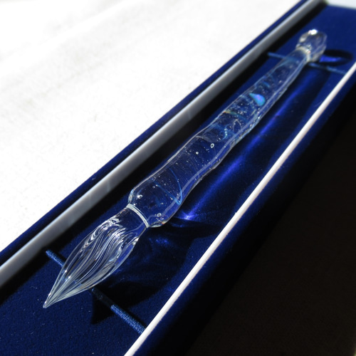 星空＋オパールのガラスペン no.1 ペン・筆記用具 carrocro きゃろくろ