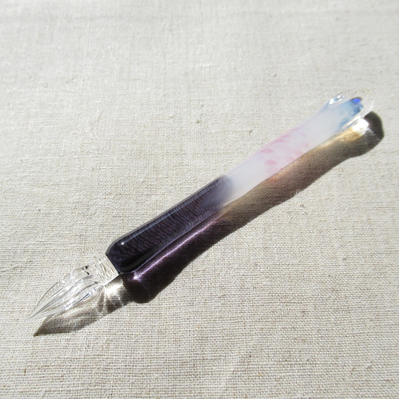 夜桜のガラスペン オパール入り no.1 ペン・筆記用具 carrocro きゃ