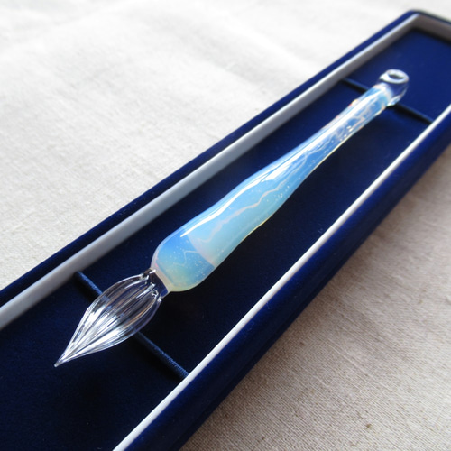 ガラスペン「月夜の煙」 no.2 細字 ペン・筆記用具 carrocro きゃ