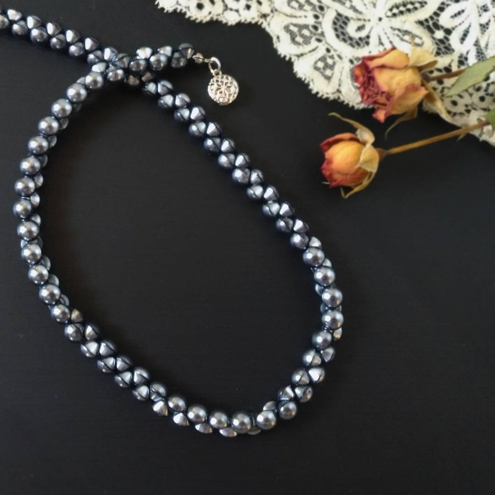 ヴィンテージボタンのネックレス