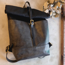 No.39｜Backpack 【 collina 】-L size- / Black x Black 1枚目の画像