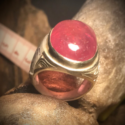 HQ Natural Srilanka Untreaded Padparadscha Sapphire Ring 3枚目の画像