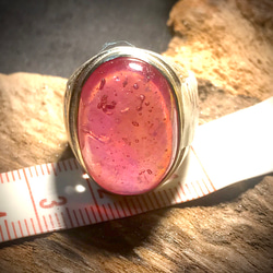 HQ Natural Srilanka Untreaded Padparadscha Sapphire Ring 6枚目の画像