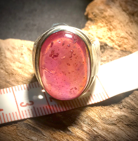 HQ Natural Srilanka Untreaded Padparadscha Sapphire Ring 6枚目の画像