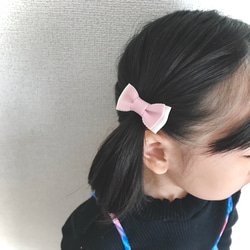 園や学校にもぴったり♡シンプルなリボンのベビーキッズヘアゴム♡選べる5色 4枚目の画像