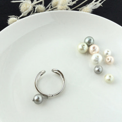 SV925 選べるパール Cotton Pearl Crossring Ear cuff 4枚目の画像