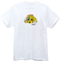 愛犬の名前が入れられるパステルトイプードルTシャツ 2枚目の画像