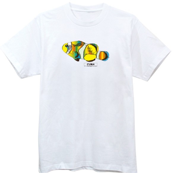 ペットの名前が入れられるパステルカクレクマノミTシャツ 1枚目の画像