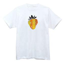 COLOR DESIGN いちごTシャツ(ホワイト)　woa-031 1枚目の画像