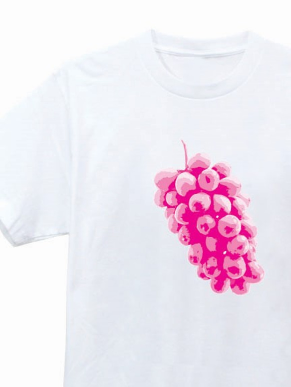 ブドウTシャツ(ピンク) 1枚目の画像