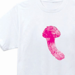 松茸Tシャツ(ピンク) 1枚目の画像