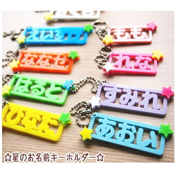 期間限定価格】マカロンカラーの3Dネームアクリルキーホルダー