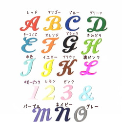 ★送料無料★【小サイズ　5セット】アルファベットの筆記体単品フェルトアイロンワッペン 1枚目の画像