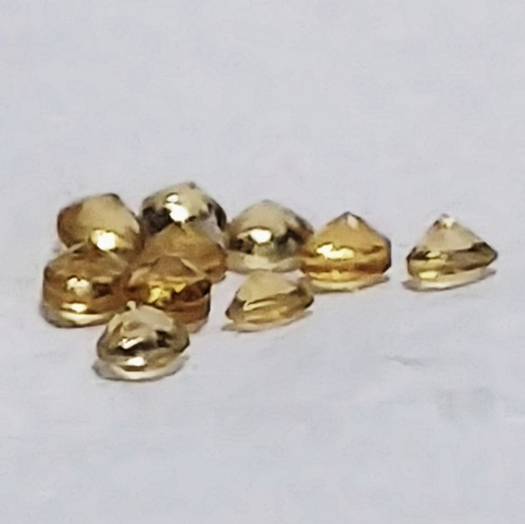 [天然石 2mm 10個] シトリントパーズ ラウンドカット 2mm 10個 4枚目の画像