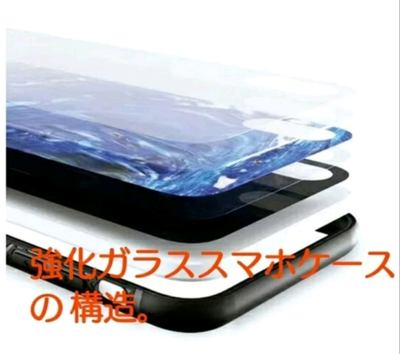 ハッピーカバさん      強化ガラス スマホケース (AGC) iPhone X /XS/XR/XS MAX/8/7/ 9枚目の画像