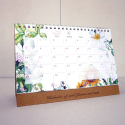 2022 卓上カレンダー 【 Calendar of wildflowers and nuts 】 4枚目の画像