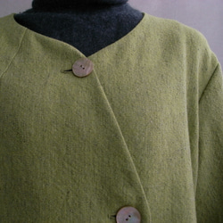 TEN TSUNAGI wool linenーライムグリーンー 8枚目の画像