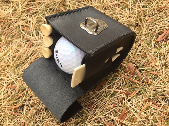 ゴルフボールケース縦型(黒) 3枚目の画像