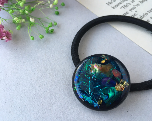 カエルの王様 ラウンドレジンヘアゴム カエルの王様ブルー系ラウンドレジンヘアゴム カエルの王様