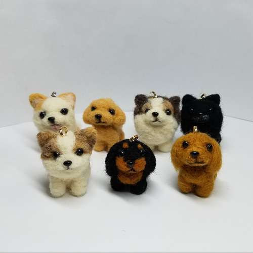 羊毛フェルト、ミニチュアダックスキーホルダー オーダーメイド