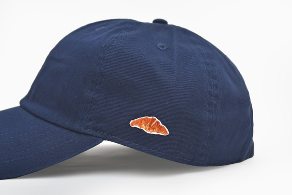 [海軍藍] 棉帽；搭配羊角麵包刺繡 第5張的照片