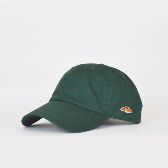 【深綠色】棉帽；牛角麵包刺繡 第2張的照片