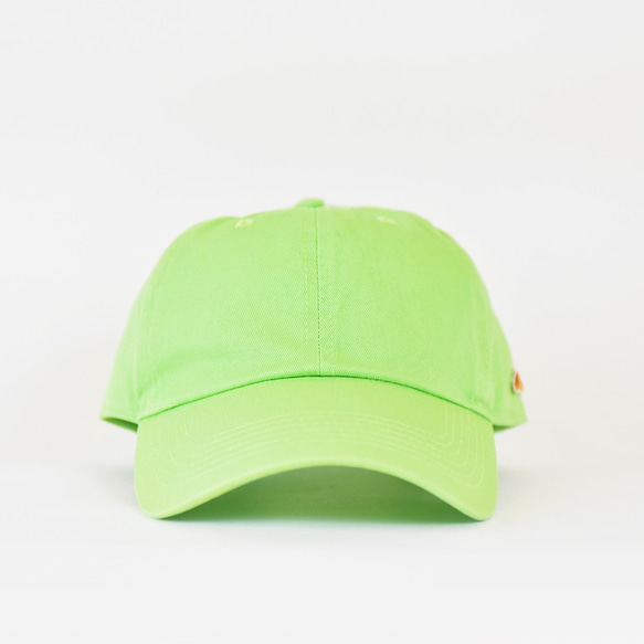 [檸檬綠] 棉帽；帶羊角麵包刺繡 第3張的照片