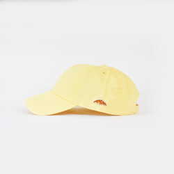 [黃色] 棉帽；帶羊角麵包刺繡 第1張的照片