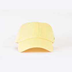 [黃色] 棉帽；帶羊角麵包刺繡 第4張的照片