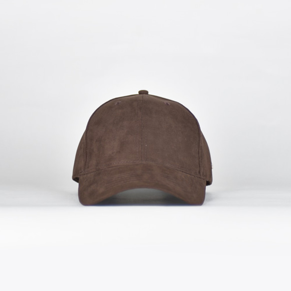 麂皮絨帽子[可可棕]；羊角麵包刺繡 第2張的照片