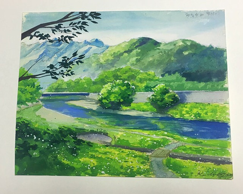 水彩風景　絵画　手描きアート風景画 il_fullxfull.2583578574_7to8.jpg