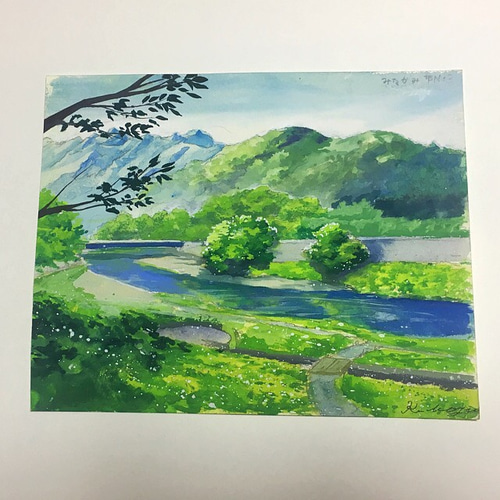 水彩風景画 絵画 彩夢 SAI-M 通販 6459360｜Creema(クリーマ)