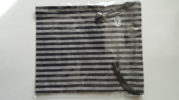 会津木綿を使用した巾着袋 1枚目の画像