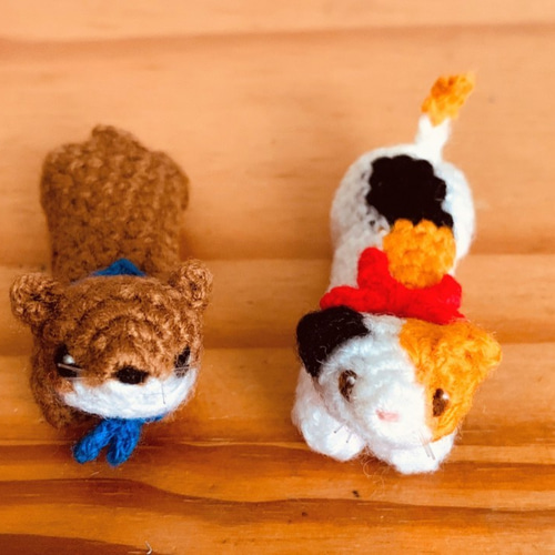 く*み様 カワウソ☆あみぐるみ☆ぬいぐるみ☆ハンドメイド ふわもこカワウソくん あみぐるみ ハンドメイド - メルカリ